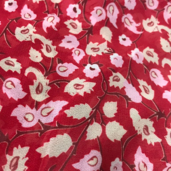 Red chiffon Boho Long Wrap Cover up chiffon - Picture 13 of 16